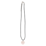 Rose Quartz Crystal Heart Necklace