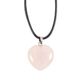 Rose Quartz Crystal Heart Necklace