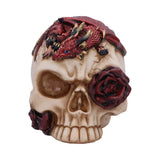 Rose Flame Skull With Sleeping Dragon