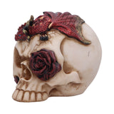 Rose Flame Skull With Sleeping Dragon
