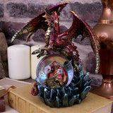 Ruby Oracle Red Dragon Fortune Seer Snow Globe
