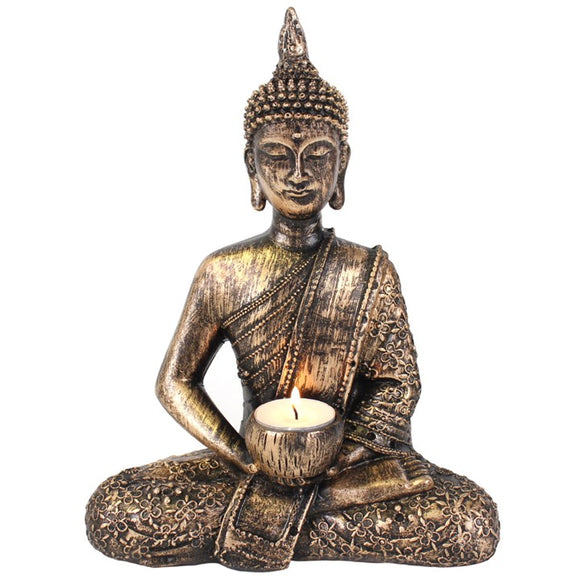 Sitting Thai Buddha Tealight Candle Holder