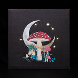 Forest Mushroom Light Up Canvas Plaque