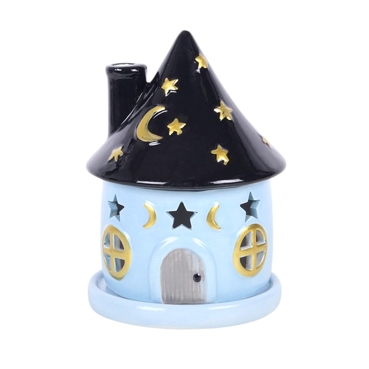 Celestial Cottage Incense Cone Holder front view