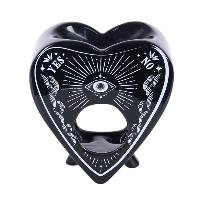 Black Planchette Oil Burner & Wax Warmer front view