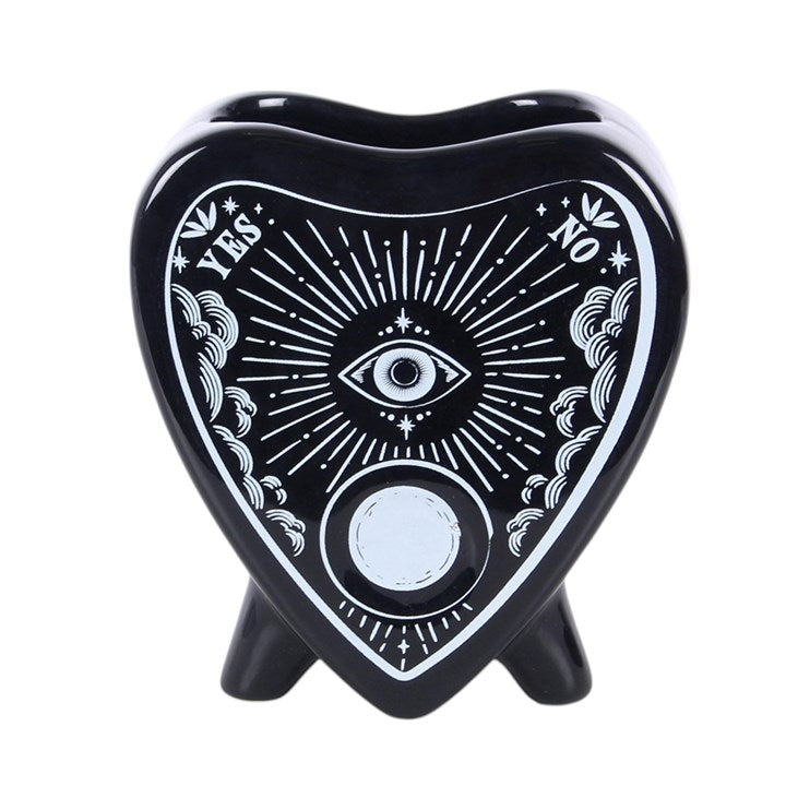 Black Planchette Flower Vase front view