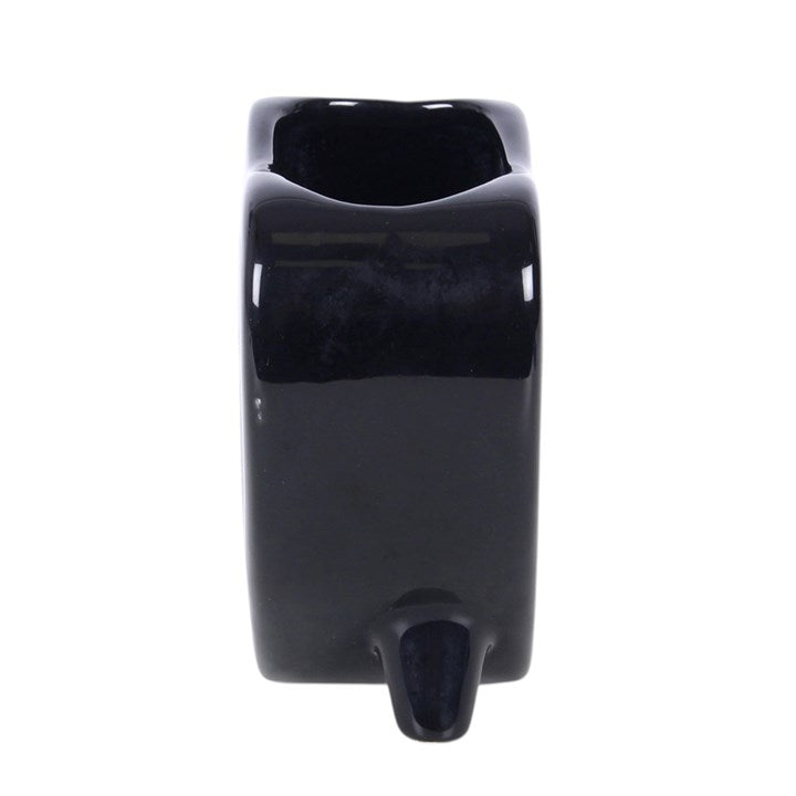 Black Planchette Flower Vase side view