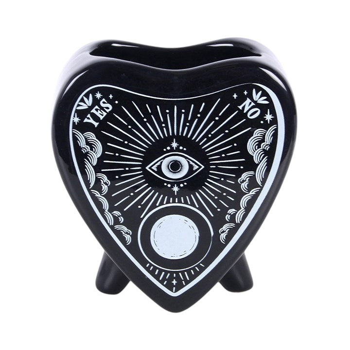 Black Planchette Flower Vase rear view