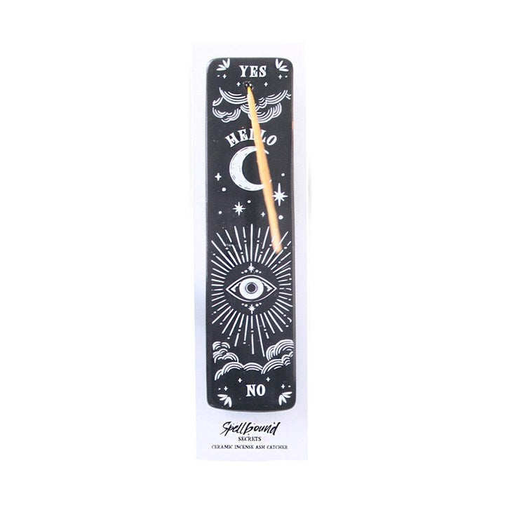 Witchy ceramic incense holder in packaging