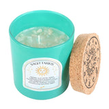 Sagittarius Ylang Ylang & Amber, Amazonite Crystal Candle