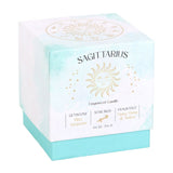 Sagittarius Ylang Ylang & Amber, Amazonite Crystal Candle