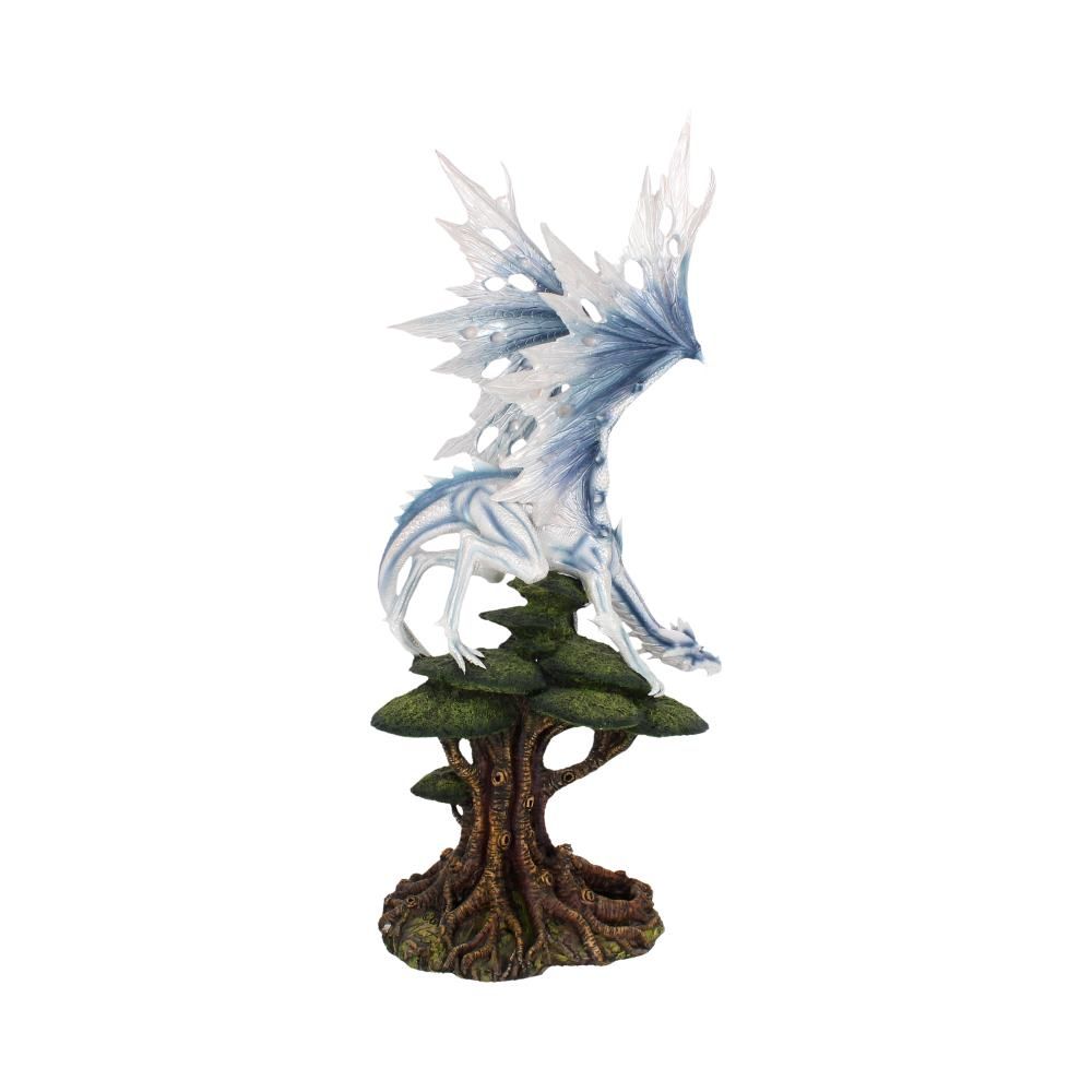 Rear side view of Sapiens dragon with spread wings