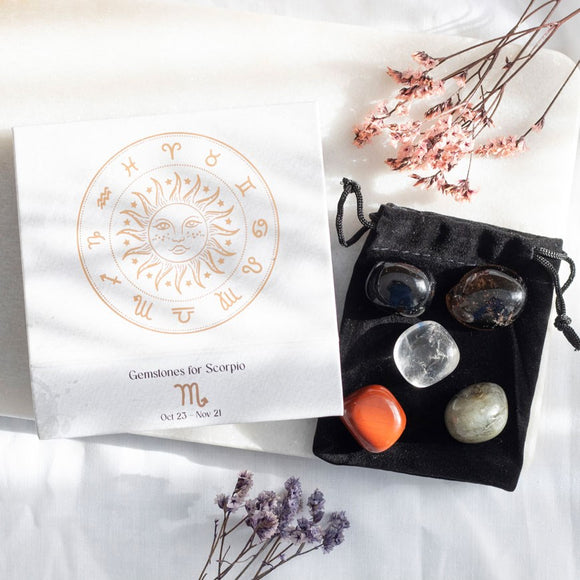 Scorpio Crystal Tumble Stone Set