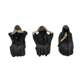 See, Hear, Speak No Evil Grim Reaper Shelf Sitters