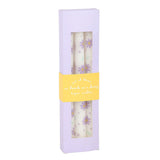 Set of 3 Purple Daisy Taper Candles