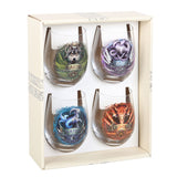 Set of 4 Elemental Glasses by Anne Stokes