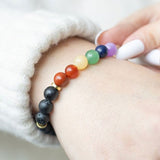 Seven Chakra Crystal Essential Oil Bracelet