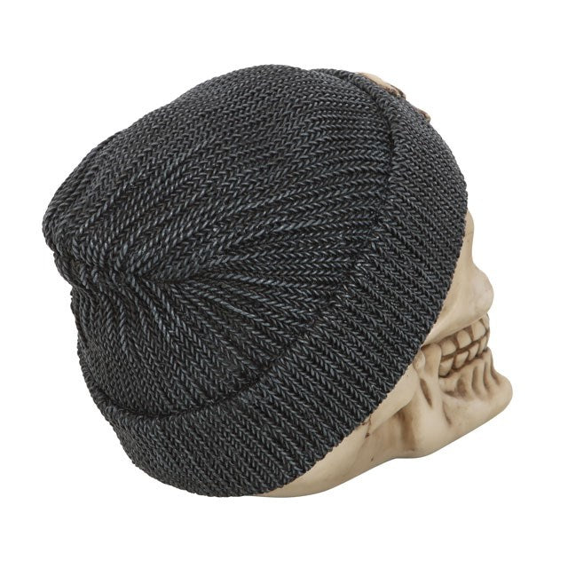 Skull Ornament with Beanie Hat