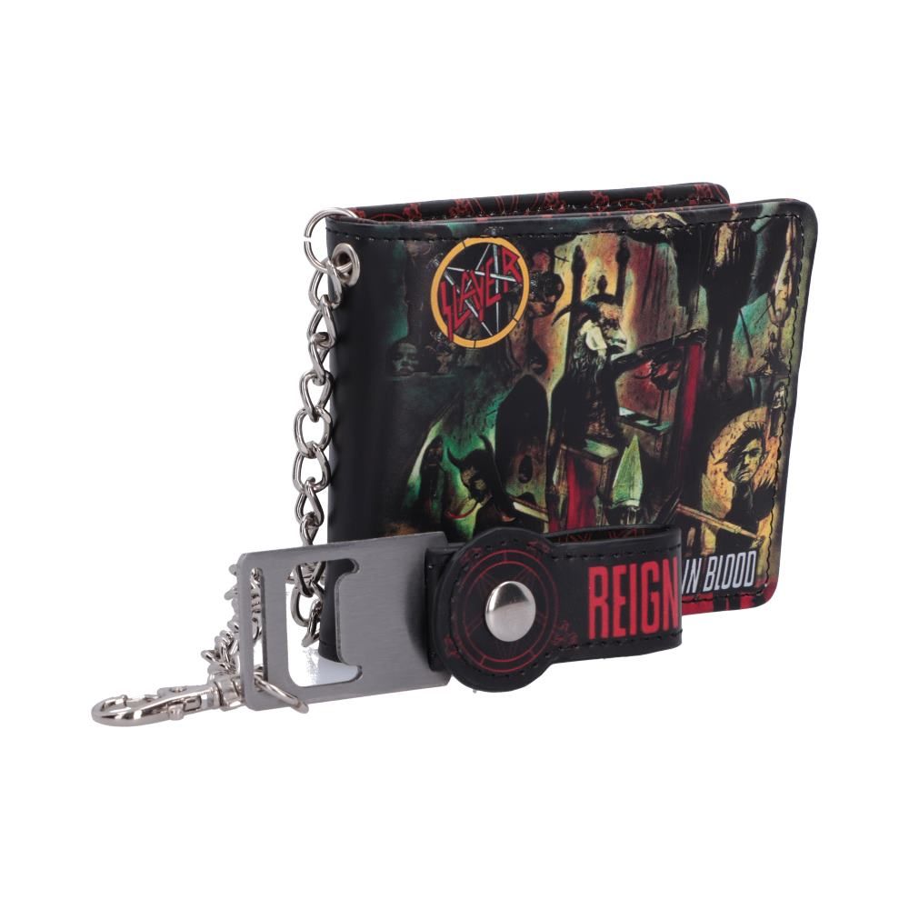 Slayer Reign in Blood wallet with  metal chain and bottle opener