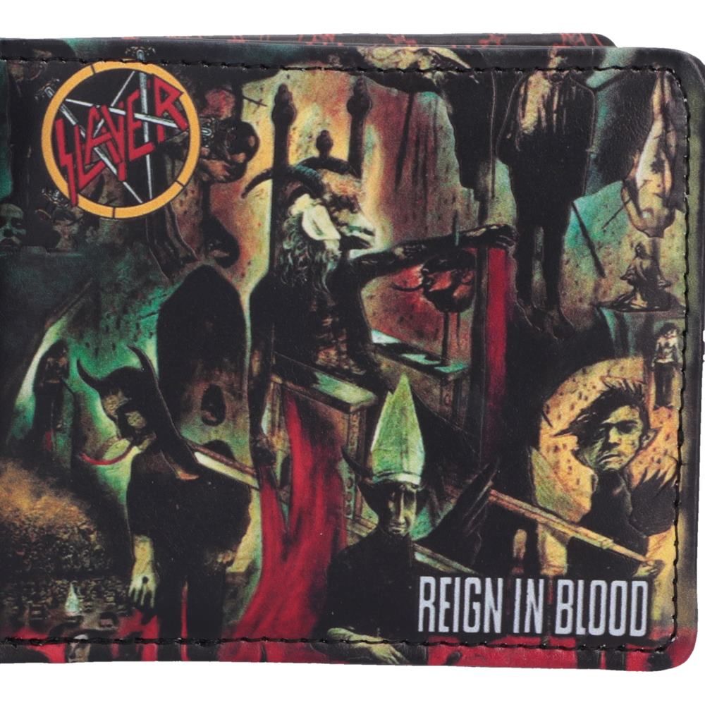 Slayer Reign in Blood wallet with chain and bottle opener close detail