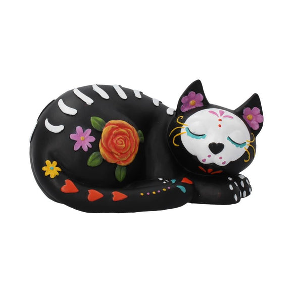 Sleepy Sugar Skull Cat Ornament