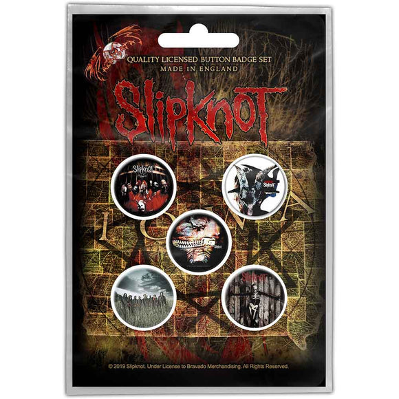 Slipknot Button Badge Set: Albums