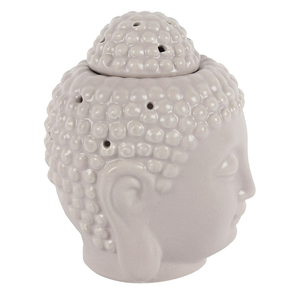 Small Grey Buddha Head Oil Burner