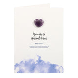 Special To Me Amethyst Crystal Heart Greeting Card