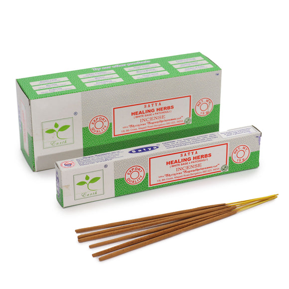 Special Satya Healing Herbs Incense Sticks - White Sage & Patchouli