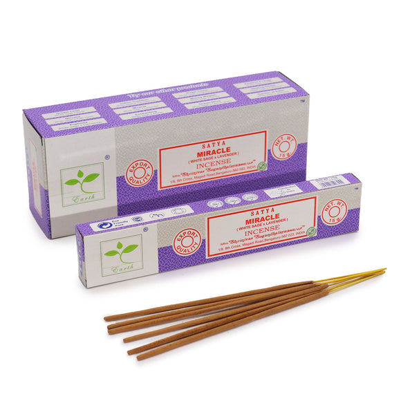 Special Satya Miracle Incense Sticks - White Sage & Lavender