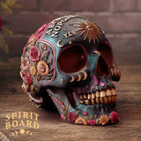 Spirit Board Bloom Skull displayed beside its matching gift box