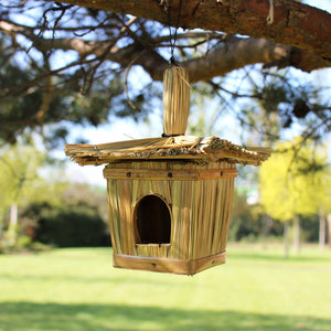 Square Seagrass Bird House
