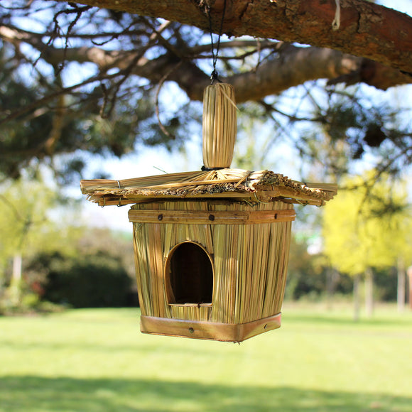 Square Seagrass Bird House