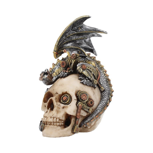 Steel Wing Steampunk Dragon Skull