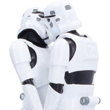 Close-up of the Stormtroopers sharing a romantic kiss