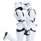 Side view of the hand-painted Stormtrooper First Kiss figurine