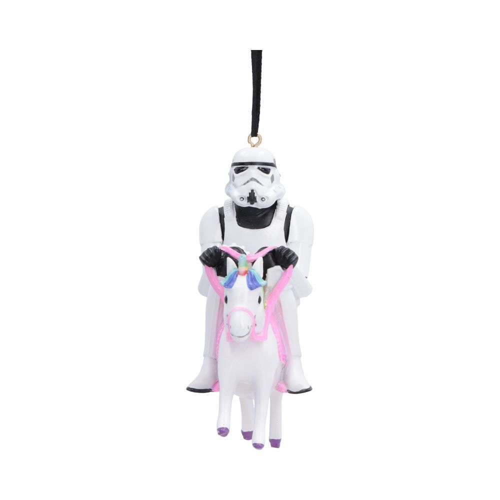 Original Stormtrooper riding colourful pony hanging ornament