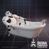 Original Stormtrooper Splish Splash figurine on display