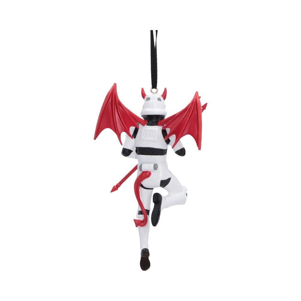 Rear view showing red wings on Stormtrooper hanging ornament