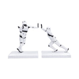 Rear view of two Stormtrooper figures forming a bookend set