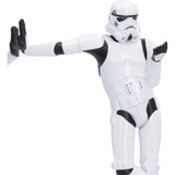 Close-up of relaxed Stormtrooper leaning against books