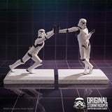 Original Stormtrooper bookends displayed together without books