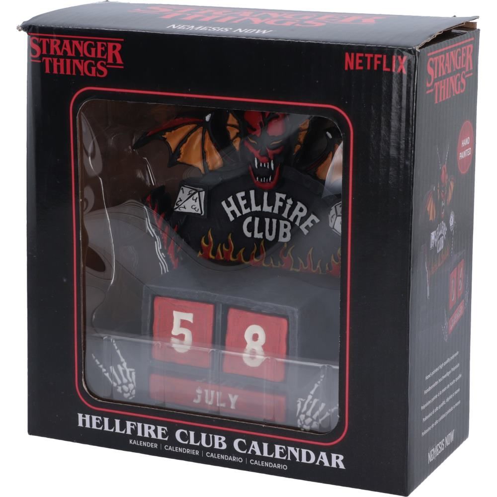 Stranger Things Hellfire Club perpetual desk calendar in display box
