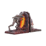 Side view of detailed Upside Down portal bookend