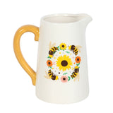 Summer Bee and Sunflower Flower Jug