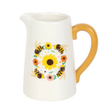 Summer Bee and Sunflower Flower Jug