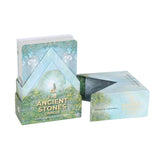 The Ancient Stones Oracle card set packaging on a white background