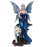 Talanoa Blue Fairy & White Wolf Figurine