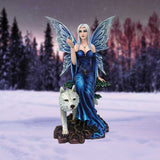 Talanoa Blue Fairy & White Wolf Figurine