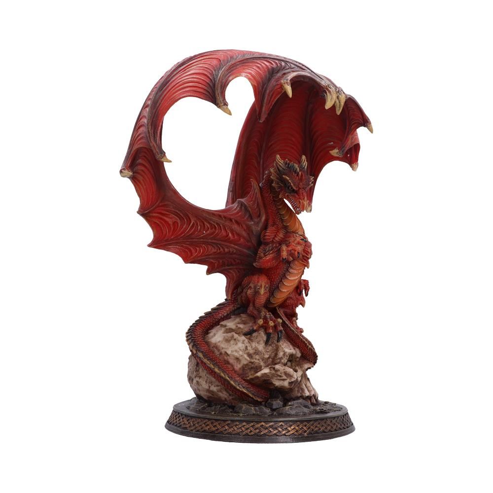 Ember King red dragon statue side view